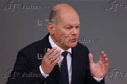 German Chancellor Olaf Scholz gives government declaration on European Council and NATO summit