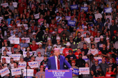 Republican presidential nominee and former U.S. President Trump holds a campaign rally in Indiana, Pennsylvania