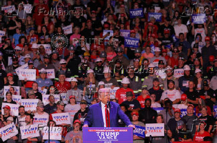 Republican presidential nominee and former U.S. President Trump holds a campaign rally in Indiana, Pennsylvania