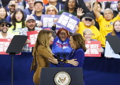 US Vice President Kamala Harris attends campaign event at Craig Ranch Regional Park