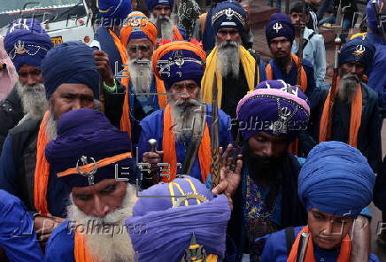 Sikh Religious procession to mark major Sikh festival Gurupurab