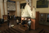 Organ with pipes crafted from fragments of Russian rockets is played in Lviv