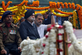 Funeral procession of India's former PM Singh in New Delhi