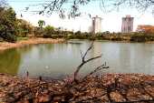 Vista da lagoa do Saibro, rea de recarga do Aqufero Guarani, em Ribeiro Preto