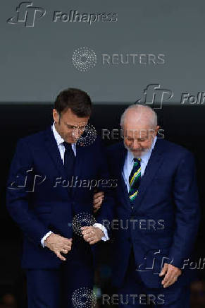 France's President Macron meets Brazil's President Lula da Silva during a state visit, in Brasilia