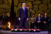 Ceremony to mark Israel's national Holocaust Remembrance Day, in Jerusalem