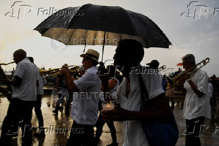 Cuban faithful carry out the traditional procession of the Virgin of Regla