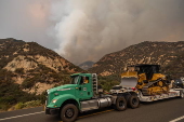 Firefighters battle 'Line Fire' wildfire in California