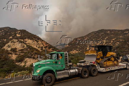 Firefighters battle 'Line Fire' wildfire in California