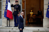 Meeting of the newly-named French government at Matignon in Paris