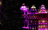 Brussels' Grand Place is illuminated during a light show as part of the Christmas 