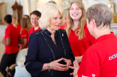 Britain's Queen Camilla hosts 'Maiden' yachting crew following their win at Ocean Globe Race