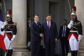 French President Macron receives Chinese President Xi Jinping for a State visit