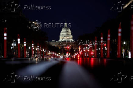 A general view of the U.S. Capitol, on Capitol Hill in Washington