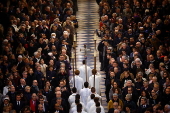 Sunday mass at Notre Dame Cathedral in Paris