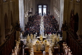 Sunday mass at Notre Dame Cathedral in Paris