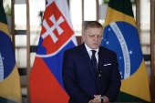 Visita do 1 ministro da Eslovquia, Robert Fico, em Braslia (DF)