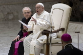 Pope Francis in audience at the Paolo VI hall, Vatican City