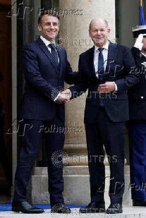 French President Macron meets Germany's Chancellor Scholz in Paris