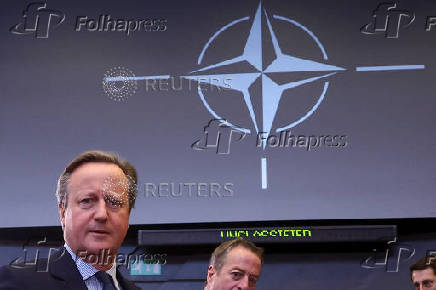 Folhapress - Fotos - NATO Foreign Ministers Meet In Brussels