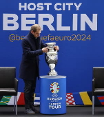 UEFA EURO 2024 Trophy Tour arrives at the Olympic Stadium in Berlin