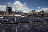 Solar panels installed at the Electricity, Electronics and Telecommunications Center, South Complex of the Capital District Regional in Bogota