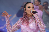 A cantora Ivete Sangalo abrindo o Palco Mundo, no Rock in Rio 2024