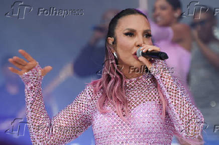 A cantora Ivete Sangalo abrindo o Palco Mundo, no Rock in Rio 2024