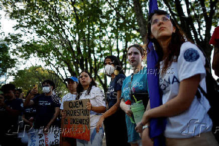 Activists take part in the global Fridays for Future climate strike, in Brasilia