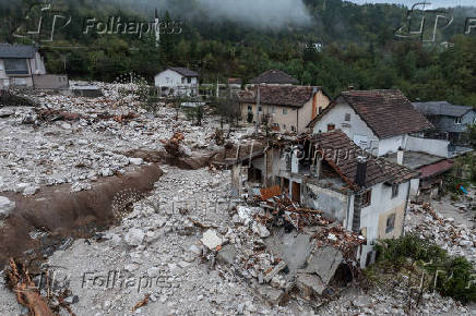 Aftermath of deadly floods and landslides in the village of Donja Jablanica