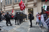 Protesto contra a privatizao da escolas em SP