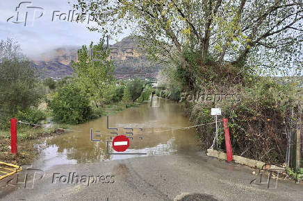 Carretera inundada en Jvea