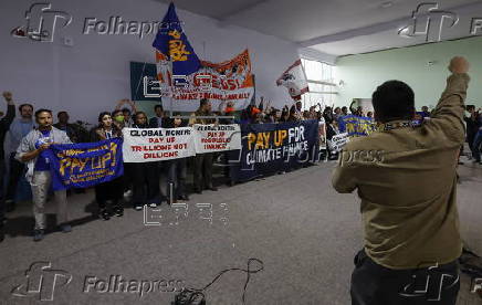 Protest on the sidelines of the UN Climate Change Conference COP29