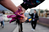 Protest to mark the International Day for the Elimination of Violence Against Women, in Quito