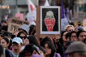 Protest to mark the International Day for the Elimination of Violence Against Women, in Quito