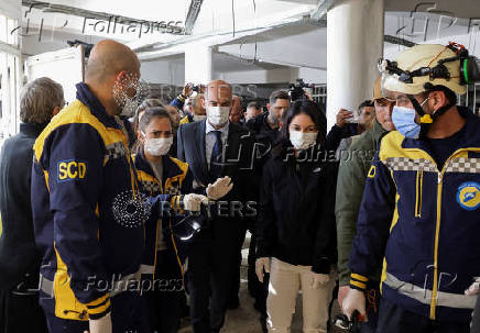 French Foreign Minister Barrot and German Foreign Minister Baerbock visit Sednaya prison