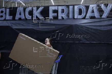 Black Friday anticipado en la ciudad de Sao Paulo, Brasil