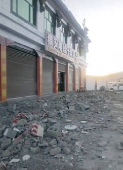 Aftermath of earthquake in Tibet