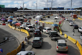 Mexico and U.S. border crossing in Tijuana