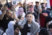 Pro-Palestinian demonstration ahead of Nakba Day in Zurich