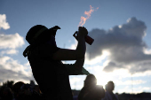 Protest to mark the International Day for the Elimination of Violence Against Women, in Bogota