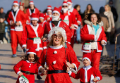 The annual Santa race competition in Skopje