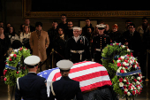 The casket of Jimmy Carter lies in state in Washington