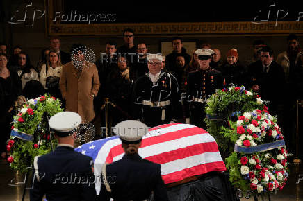 The casket of Jimmy Carter lies in state in Washington