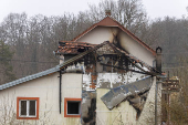 Nursing home that caught fire in village Barajevo outside Belgrade