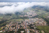 Vista area da cidade Corumbata (SP)
