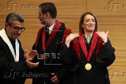 Roberta Metsola receives an honorary degree from the University of Lisbon
