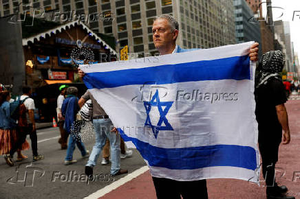 Protest against Israel's strikes on Gaza and Lebanon in New York City