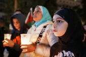 A vigil in support of Palestinians ahead of the one-year anniversary of Hamas' October 7 attack, in Buenos Aires