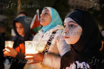 A vigil in support of Palestinians ahead of the one-year anniversary of Hamas' October 7 attack, in Buenos Aires